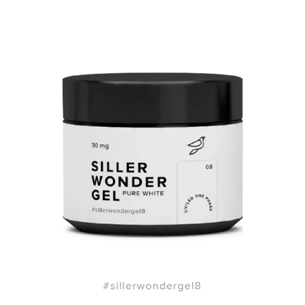 Gel WONDER One Phase UV/LED №8 30 ml (Pure White) Siller - Gel
