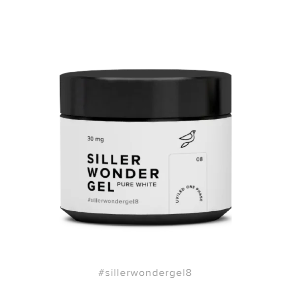 Gel WONDER One Phase UV/LED №8 30 ml (Pure White) Siller - Gel