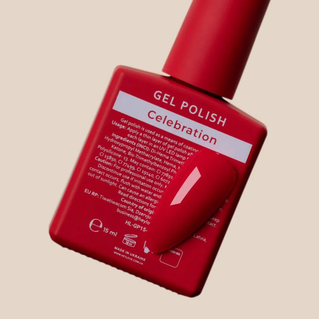 HEYLOVE Gel Polish Celebration 15ml - Color Cold Red - Gel Nail Polish