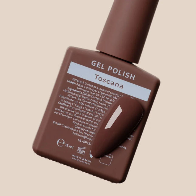 HEYLOVE Gel Polish Toscana 15ml - Color Chocolate - Gel Nail Polish