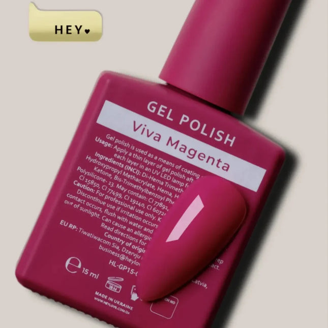 HEYLOVE Gel Polish Viva Magenta 15ml - Crimson - Gel Nail Polish