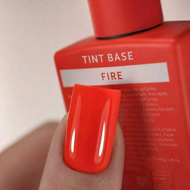 Κάλυψη Tint Base Χρώμα Φωτιά "Φωτεινό κόκκινο" 15 ml HEYLOVE