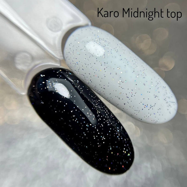 Couche de finition Midnight avec paillettes 10ml Karo