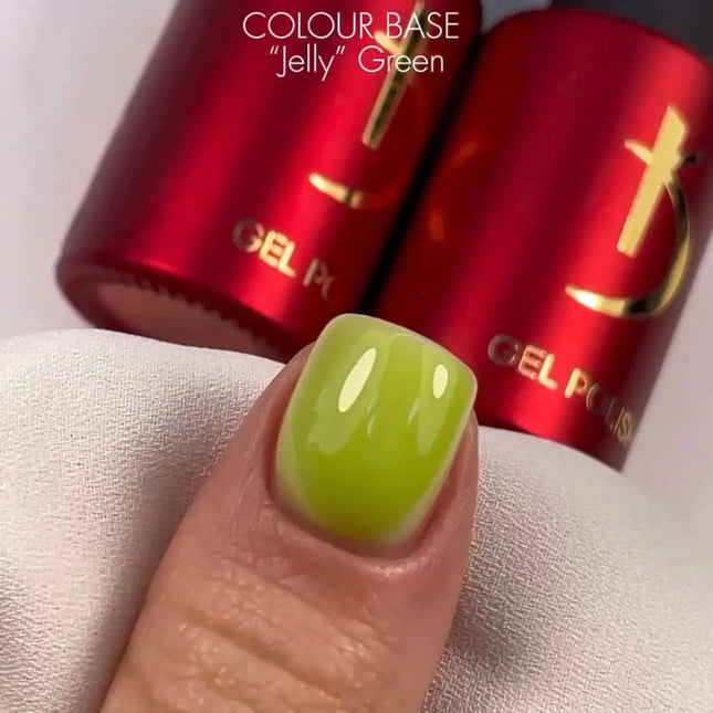 Color Rubber Base Gel Jelly Green 7 ml. Kodi Professional