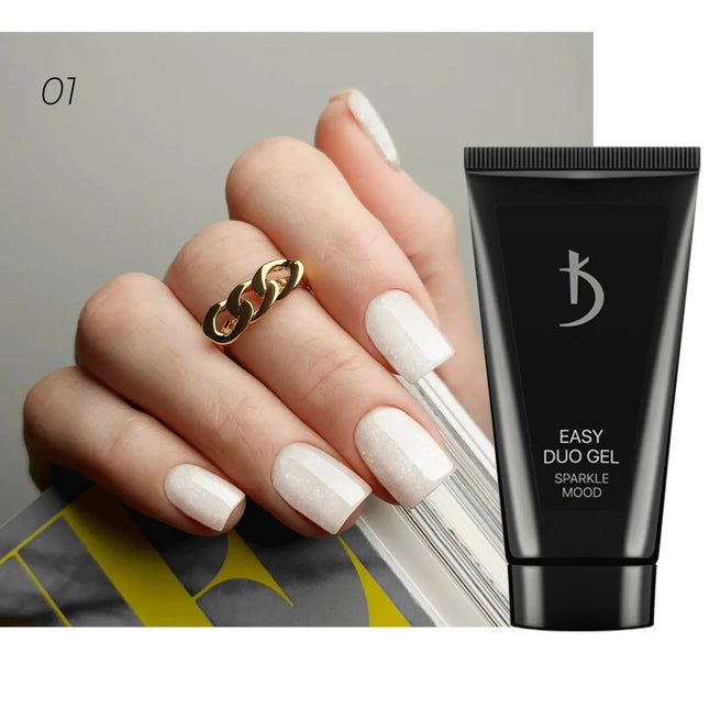 Kodi Easy Duo Gel Sparkle Mood №1 Milky con Shimmer 15g