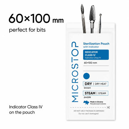 Σακουλάκια Αποστείρωσης MicroSTOP 60x100mm (λευκό) 100 τεμ.