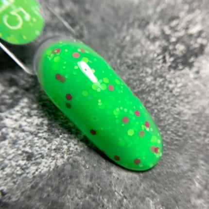 Luna Tutti Frutti Base №15 Toxic Green with decorative flakes 13ml