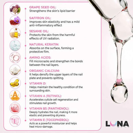 Olio per Cuticole Bubble Gum Luna 30ml