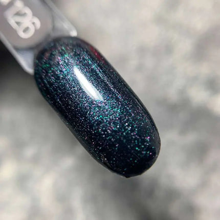Luna Gel Polish №126 Black Blue with chameleon shimmer 13ml