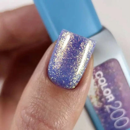 Luna Gel Polish Nr. 200 Farbe Helllila mit feiner holografischer Folie 8ml
