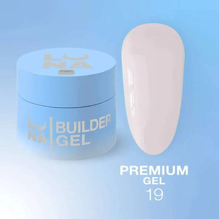 Luna Premium Gel №19 Milky με δροσερή ροζ απόχρωση 30ml