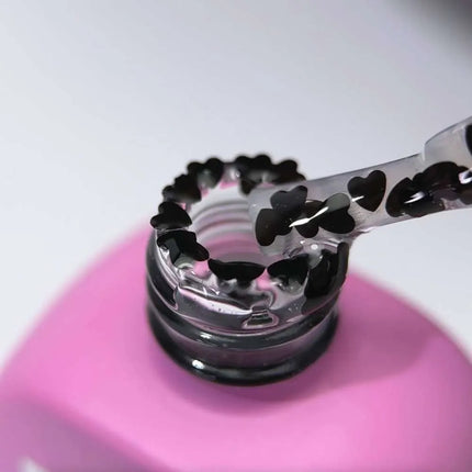 Luna Couche de finition Romantic Black avec cœurs décoratifs 13ml