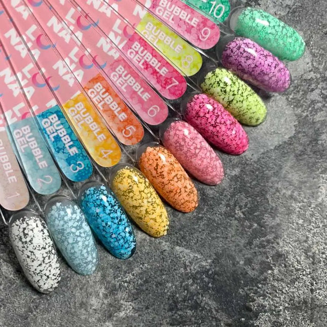 Gel Luna Bubble №01 transparent cu sclipici alb 5ml
