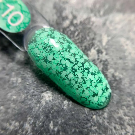 Luna Bubble Gel št. 10 zelena z belim bleščicami 5 ml