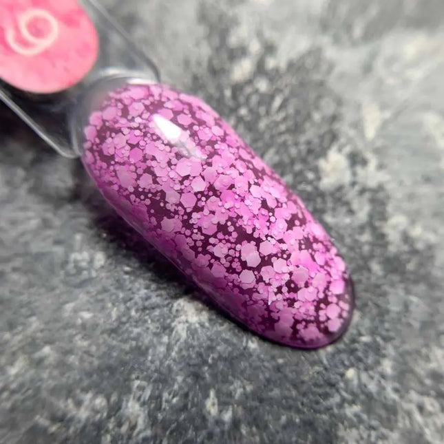 Gel Luna Bubble №09 mov cu sclipici alb 5ml
