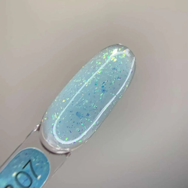 Gel Luna Diamond n°07 Bleu clair avec feuille holographique 15 ml
