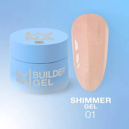 Luna Shimmer Gel №1 Light Pinky Peach 15ml