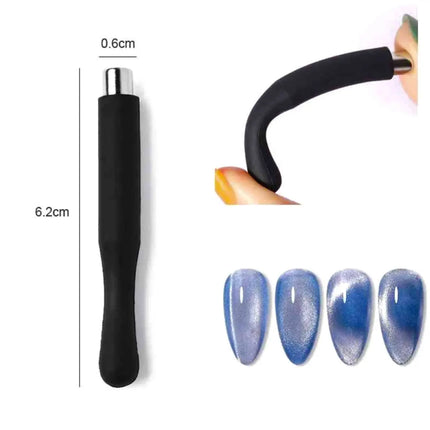 Magnete cilindrico per effetto Cat Eye con impugnatura in silicone