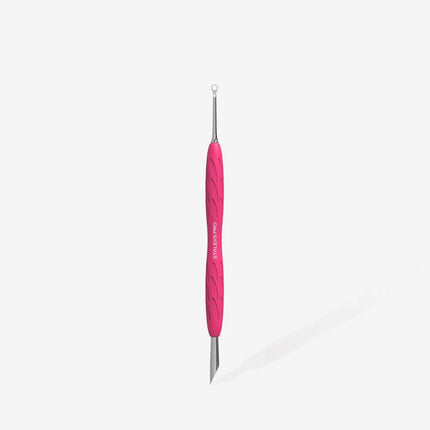 Manicure pusher with silicone handle “Gummy” Staleks Pro UNIQ 11 TYPE 2 (slanted pusher + ring) - Pusher