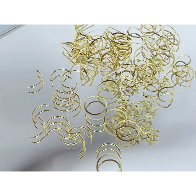 Metal gold decor - Decor for nail
