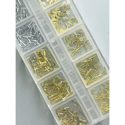 Metal gold decor - Decor for nail