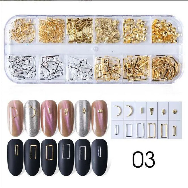 Metal gold decor - Decor for nail