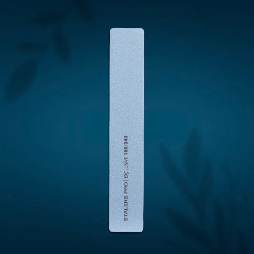 Mineral broad straight nail file Staleks Pro Exclusive 180/240 grit NFX-32/2 - Nail File