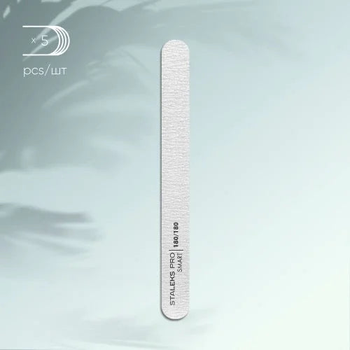 Mineral nail file Staleks Pro Smart 180/180 grit (straight) set 5pcs NFB-21/6 - Nail File