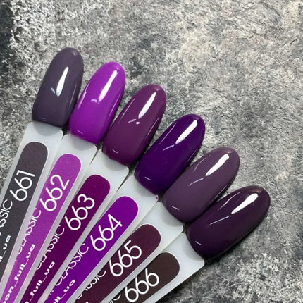 Vernis semi-permanent MOON №663 Prune douce 8ml