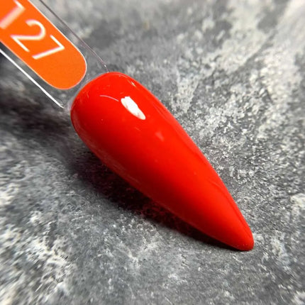 Vernis semi-permanent en gel MOON n°127 rouge-orange foncé 8ml