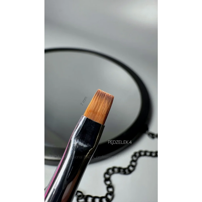 Nail brush Square 7mm №4 Saga Professional - Nail Art Brushes