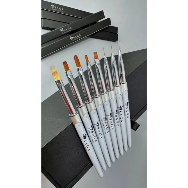 Nail brush Square 7mm №4 Saga Professional - Nail Art Brushes