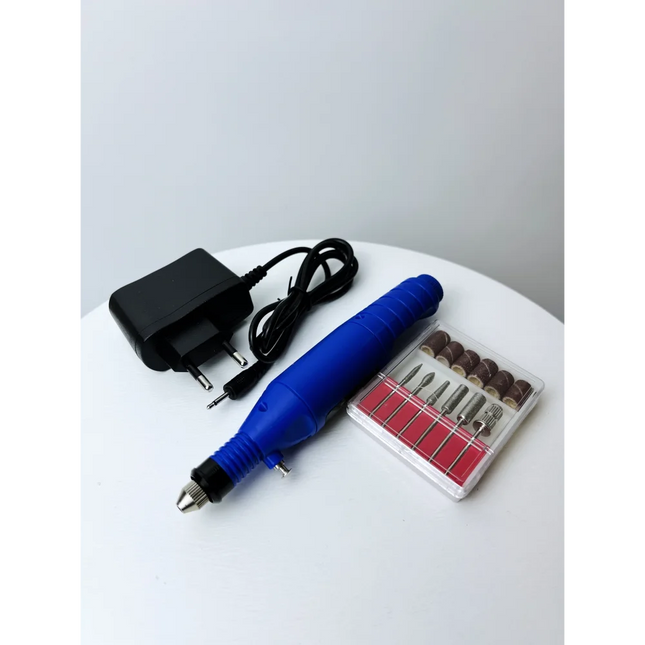 Nail Drill Pen mini polish nail Machine - Blue - Nail Drill
