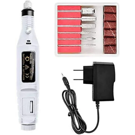 Nail Drill Pen mini polish nail Machine - White - Nail Drill