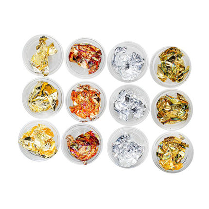 Nail Foil decor Gold Leaf (12pcs) - Nail foil