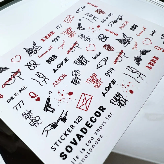 Nail Sticker - Sova Decor 123 - Nail Stickers