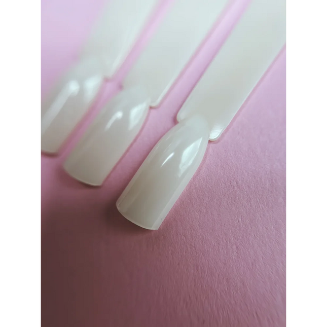 Nail tip fan SQUARE white 50 psc - Nail display tips