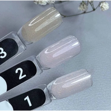 Poly Gel with GLITTER Modeling polygel with glitter №1 30 ml Siller - Polygel