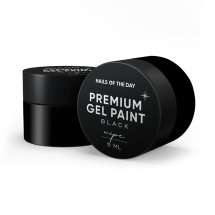 Premium gel paint Black wipe 5 ml NAILSOFTHEDAY - Gel paint