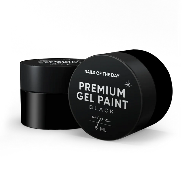 Premium gel paint Black wipe 5 ml NAILSOFTHEDAY - Gel paint
