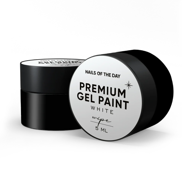 Premium gel paint White wipe 5 ml NAILSOFTHEDAY - Gel paint