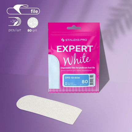 Refill pads for pedicure foot file Staleks Pro Expert 10 80 grit DFE-10-80W - Pedicure foot file