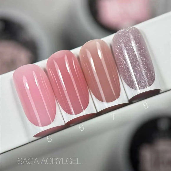 Saga Acryl Gel №08 Gray violet with shimmer 13ml