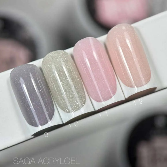 Saga Acryl Gel №11 Мягкий розовый с шиммером 13ml