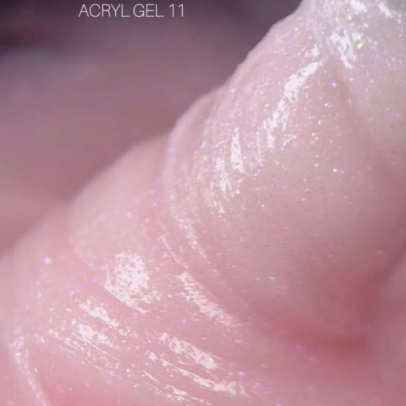 Saga Acryl Gel №11 Мягкий розовый с шиммером 13ml