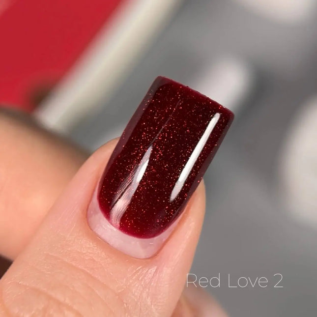 Gel-Lack Saga Love Red 2 Shimmer 10 ml