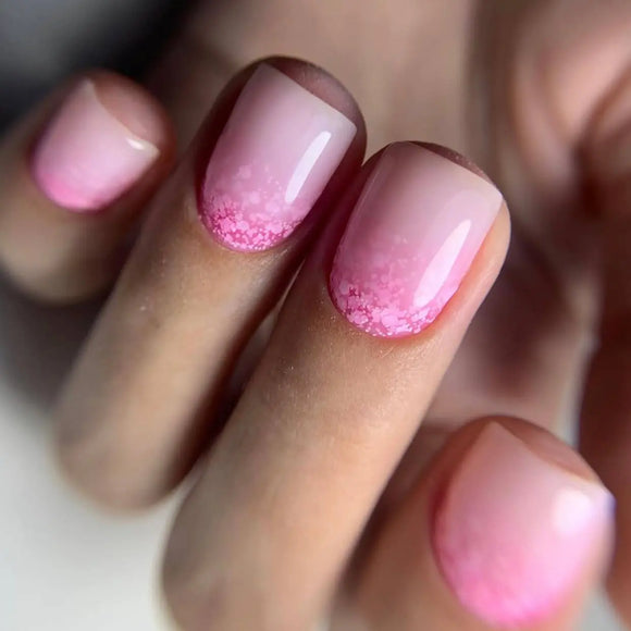Saga Marmalade gel polish №03 pink with flakes 9ml
