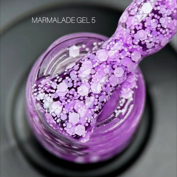 Saga Marmalade gel lak №05 orchidea s vločkami 9ml