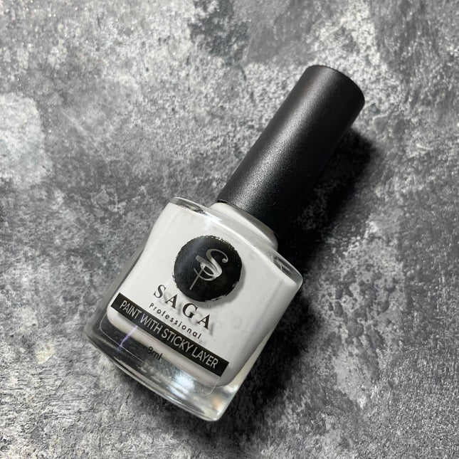 Vernice per Stamping nera con strato adesivo 8ml Saga Professional