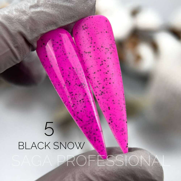 Saga Black Snow №5 fucsia con briciole nere 9ml